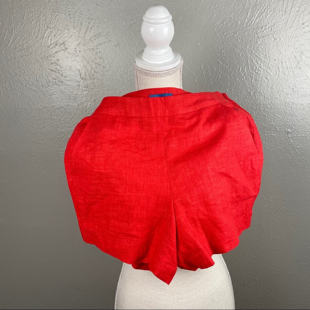 Antibes Blanc Orange Linen shorts